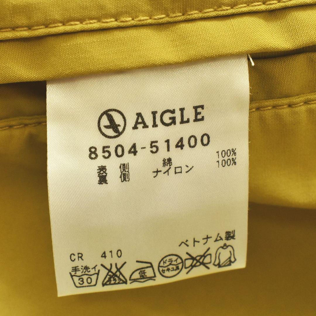 【プレートロゴ】 エーグル ゴアテックス スタンカラー レインコート M 黄色