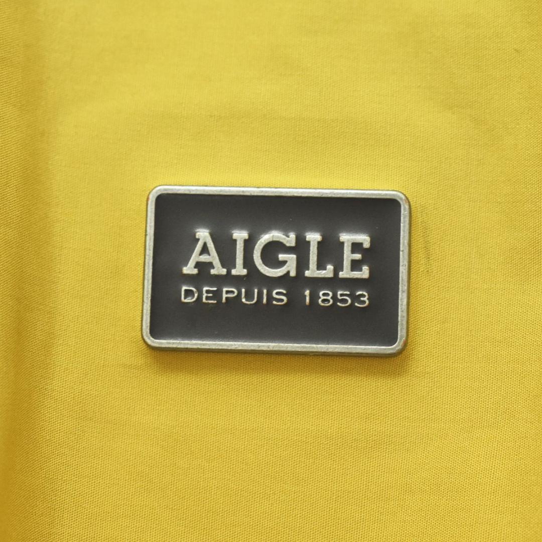 【プレートロゴ】 エーグル ゴアテックス スタンカラー レインコート M 黄色