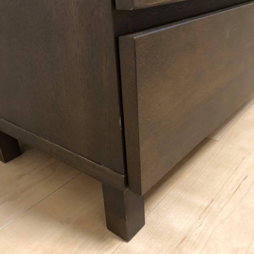 無印良品 チェスト 4段 タモ材 脚付き ブラウン 収納 廃盤品