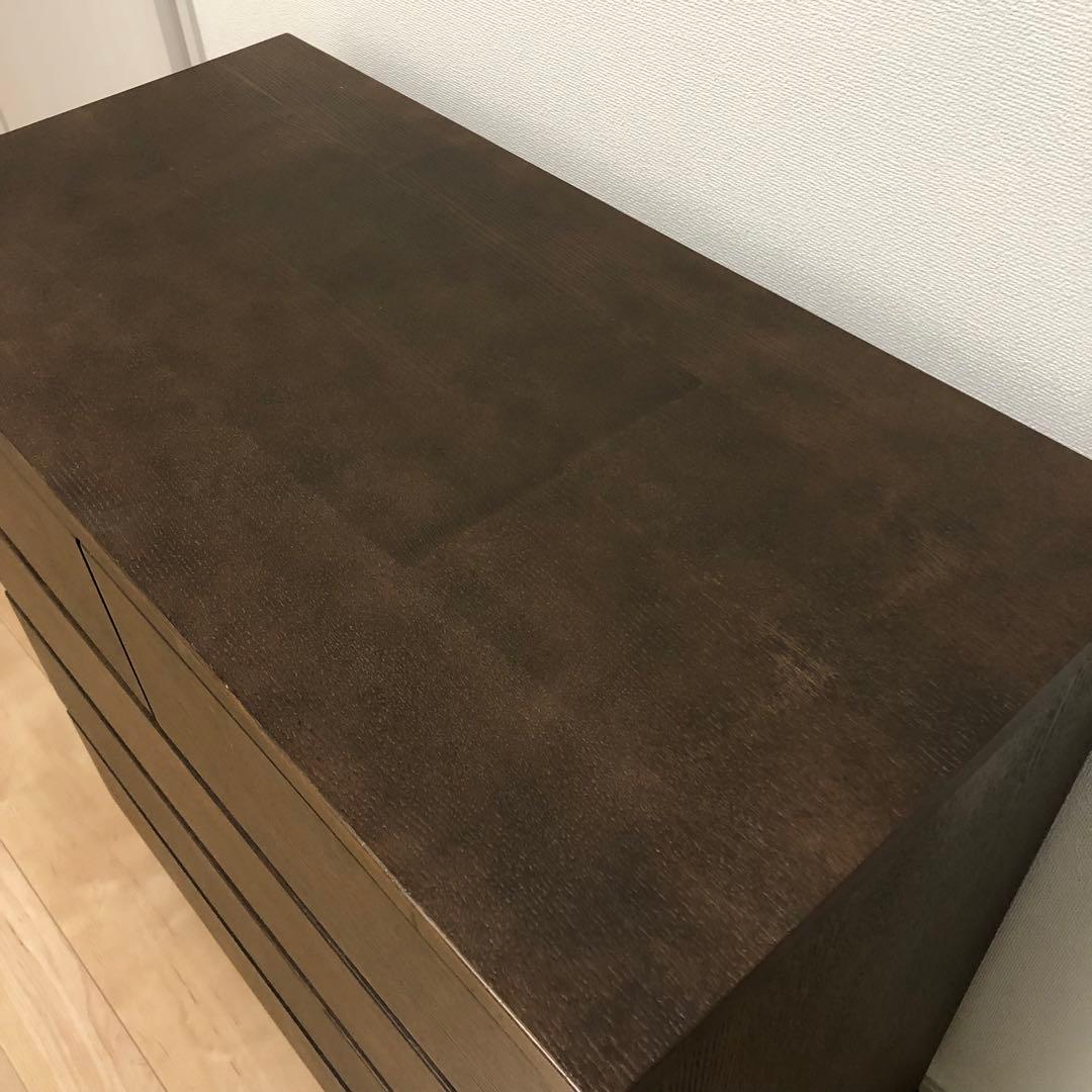 無印良品 チェスト 4段 タモ材 脚付き ブラウン 収納 廃盤品