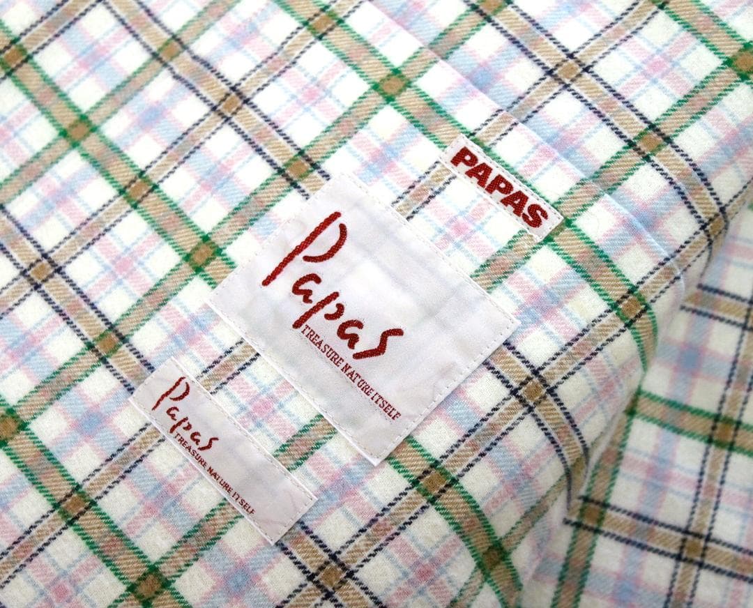 極美品/5万円』PAPAS パパス ベスト『リバーシブル中綿入りキルティング