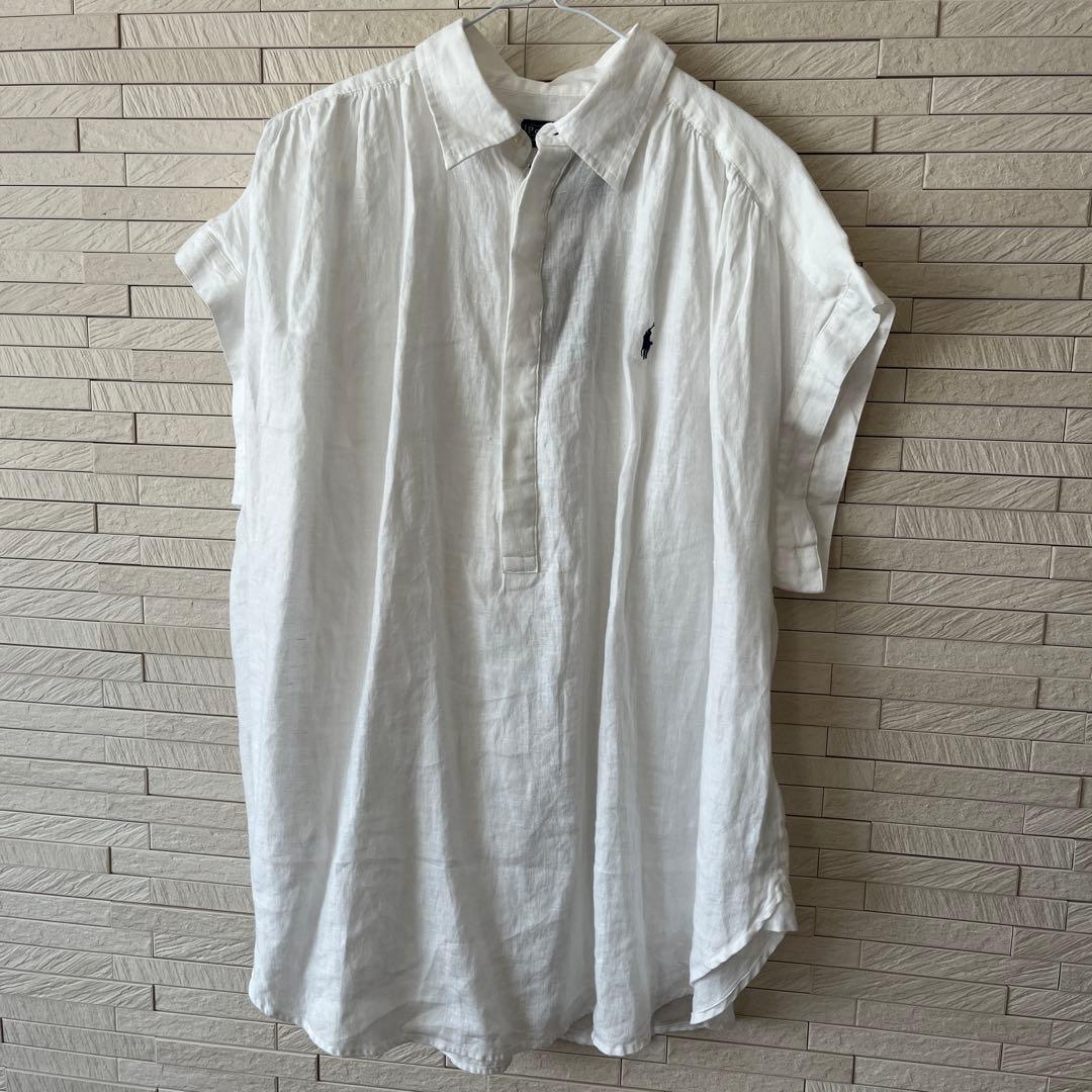 新品未使用POLO by Ralph 麻　半袖シャツリネン　M