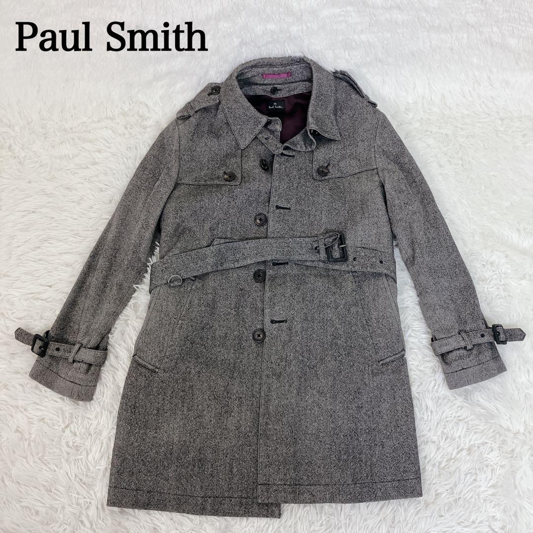 【美品】PS Paul Smith トレンチコート　グレー　ベルト付き