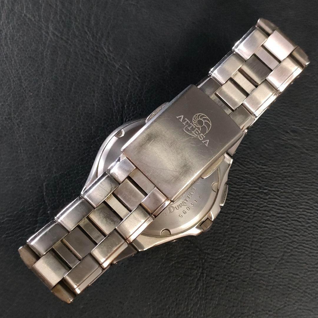 美品　CITIZEN　シチズン　アテッサ　H410　ネイビー　ソーラー　メンズ