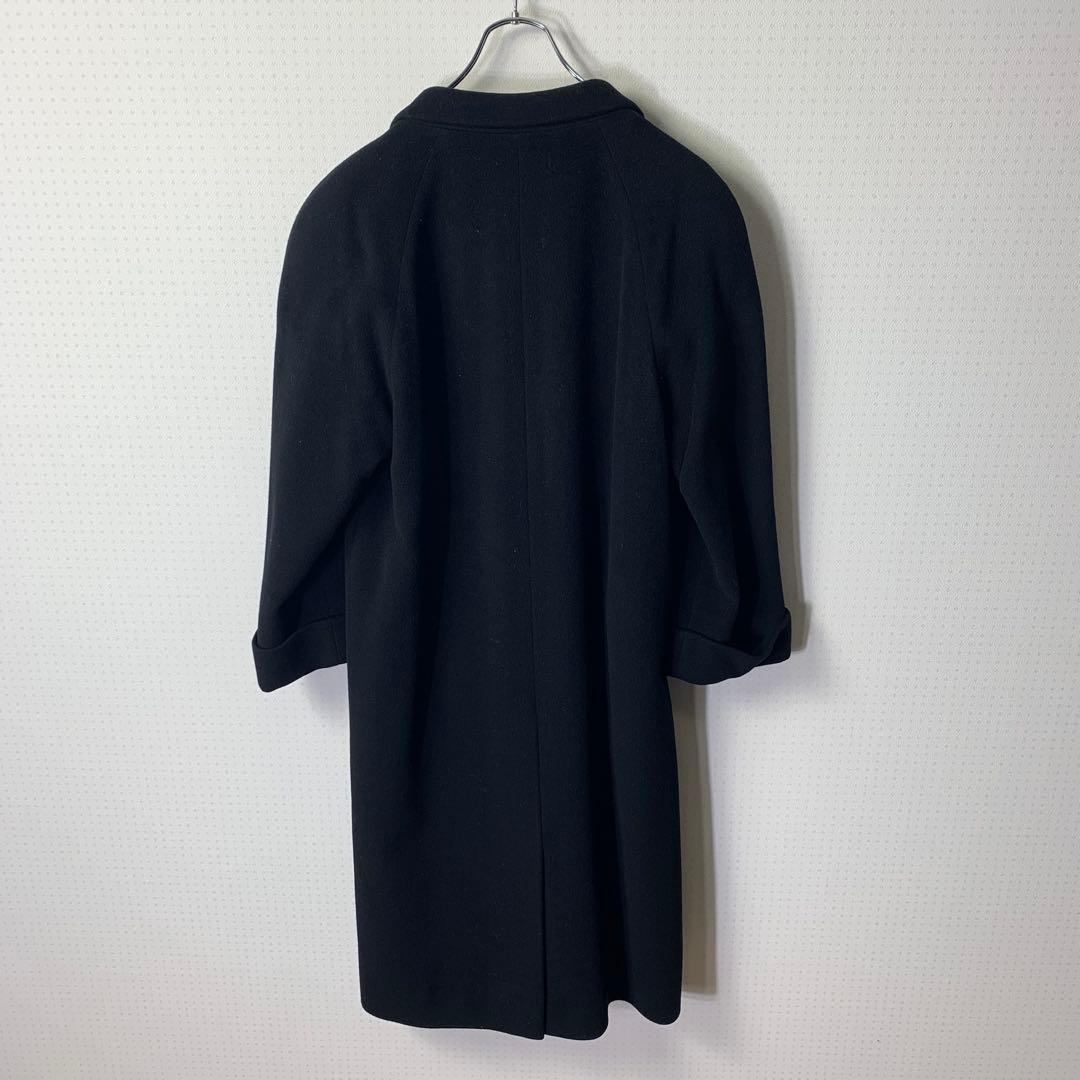 美品 Burberrys カシミアブレンドウールダブルコート ブラック 90s