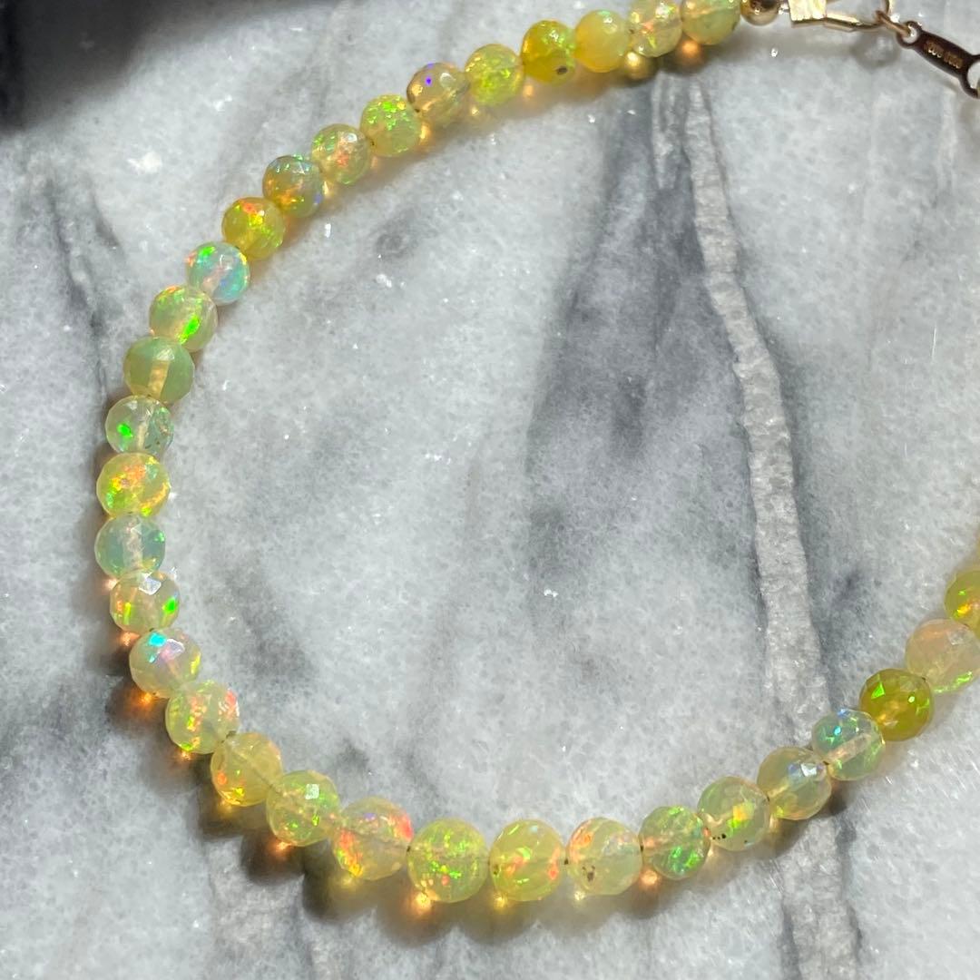 14kgf 高品質　エチオピアオパール ブレスレット 天然石