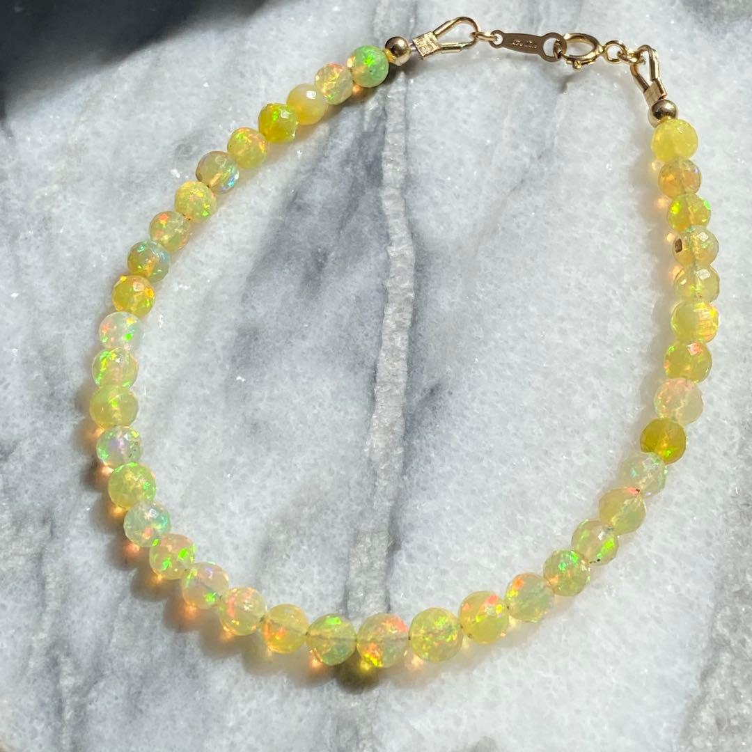 14kgf 高品質　エチオピアオパール ブレスレット 天然石