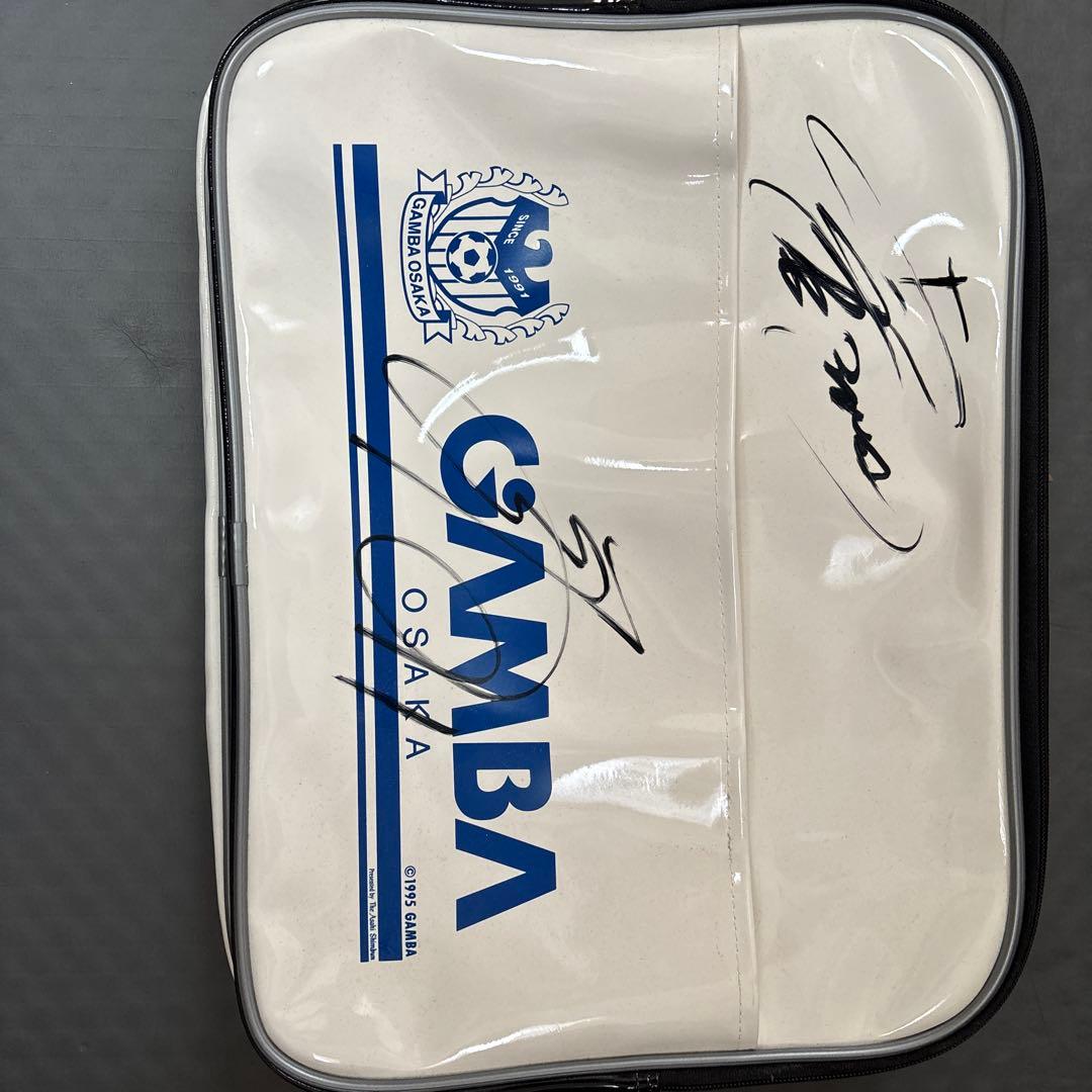 GAMBA OSAKA エナメルバッグ M サイン入り