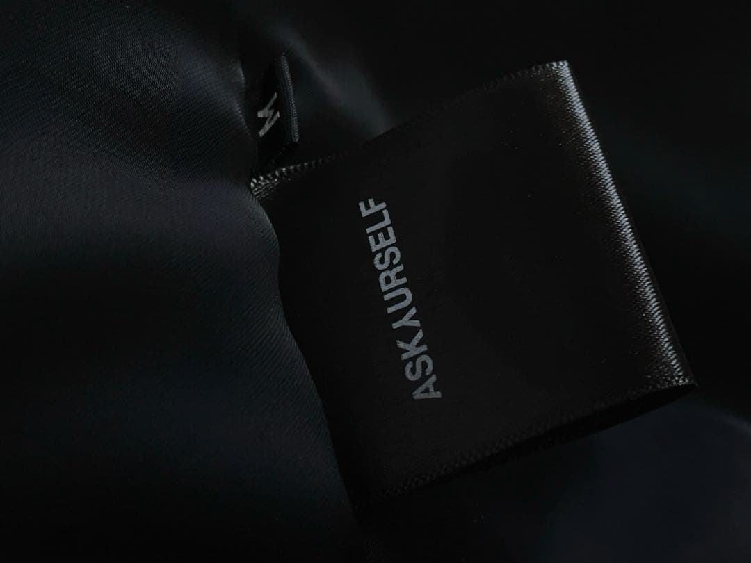 ASKYURSELF NYLON PUFFER BOMBER VEST M 黒