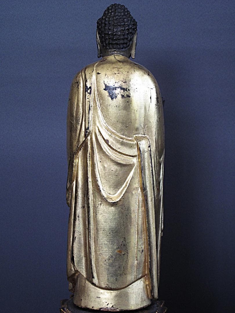 大幅値下げ‼️古仏！江戸後期『木造 阿弥陀如来立像』総高52㎝