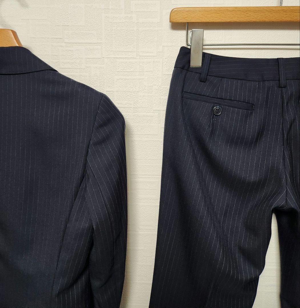 SUIT COMPANY　パンツスーツ　セットアップ 　濃紺　ウオッシャブル