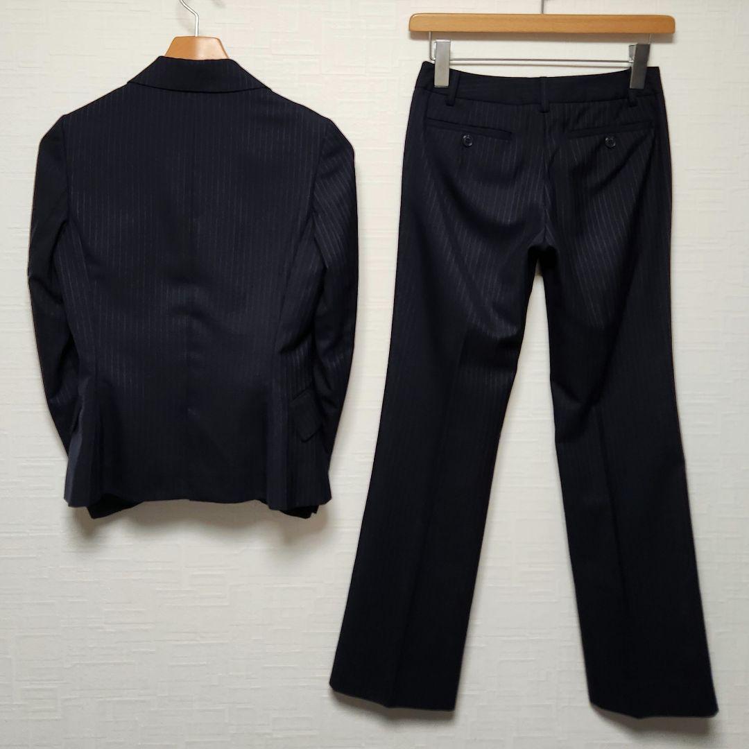 SUIT COMPANY　パンツスーツ　セットアップ 　濃紺　ウオッシャブル