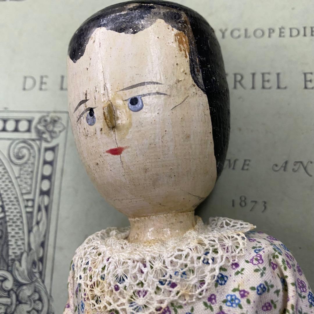 アンティーク 木製人形 ペグドール ペニードール