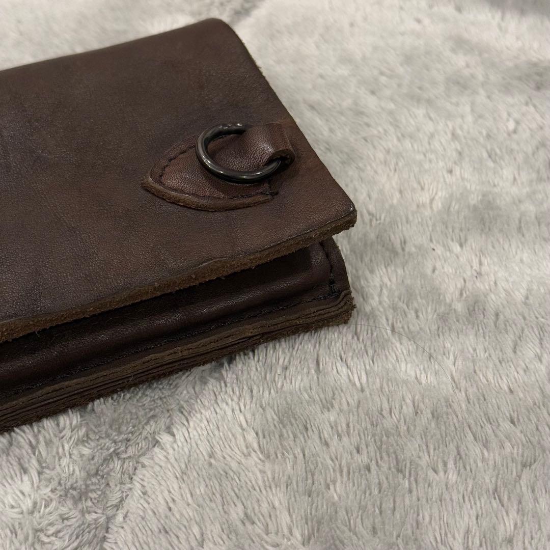 ⭐️未使用級⭐️　イサムカタヤマ　バックラッシュ　二つ折り財布　ブラウン　レザー