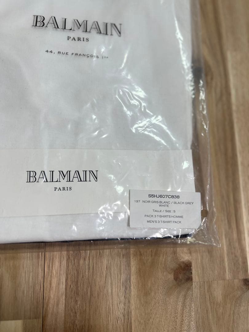 BALMAIN バルマン クラッシュTシャツ 白 黒 2枚セット