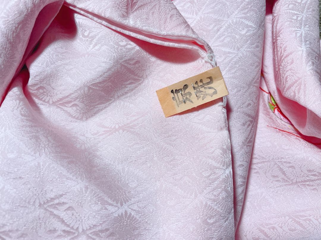 七五三5歳様薄ピンクの正絹鞠紋様