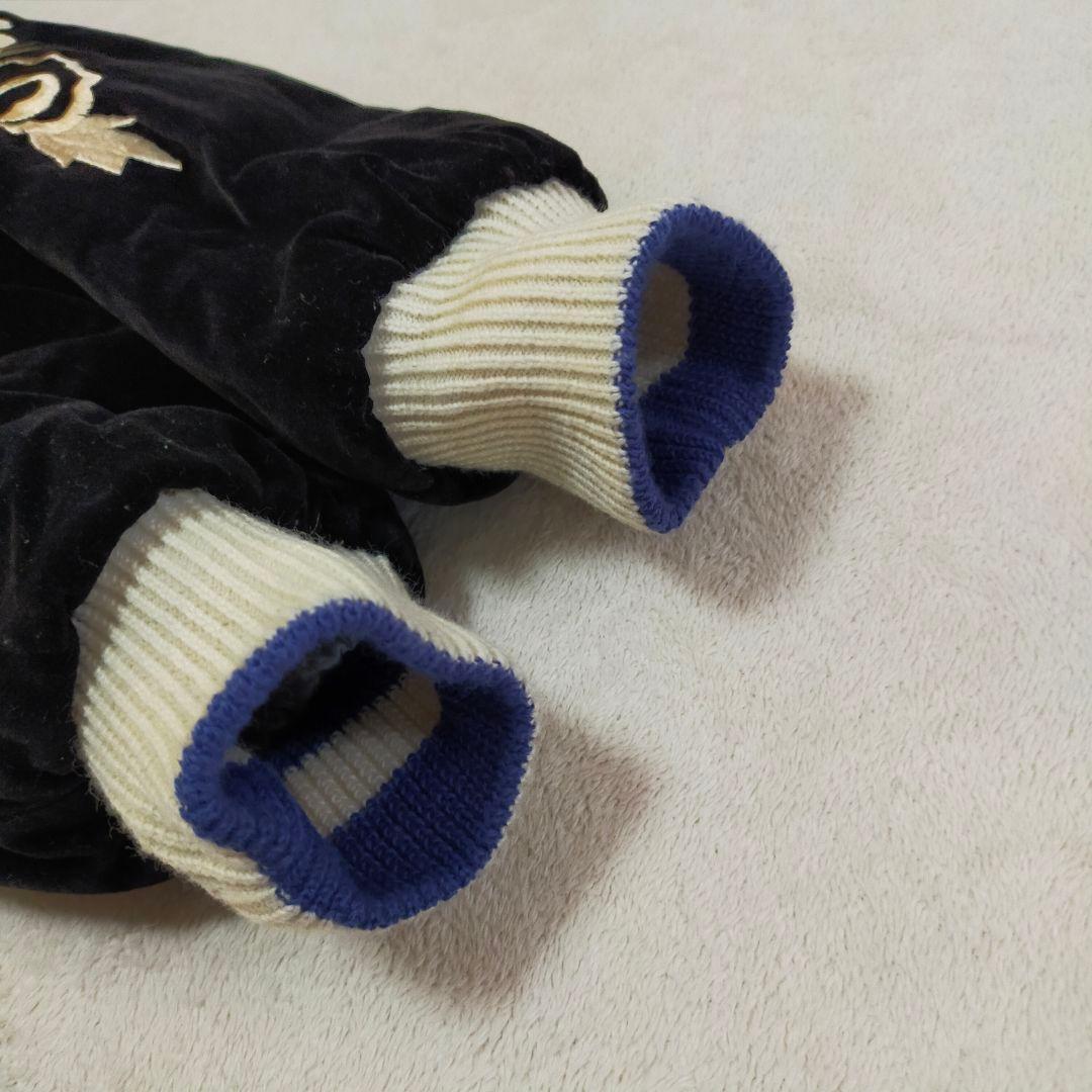 80S 90S　別珍×キルティングサテン　三輪ジッパー　リバーシブルスカジャン