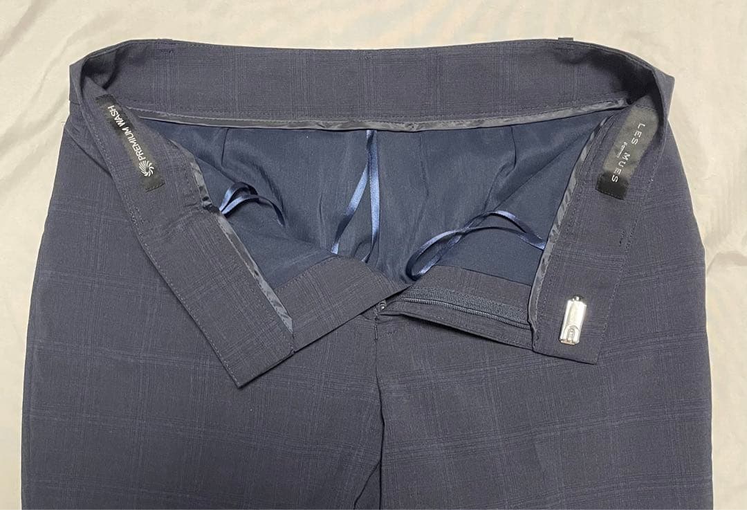 値下げ！AOKI 上9号下7号 ネイビー 洗える パンツスーツ上下セット