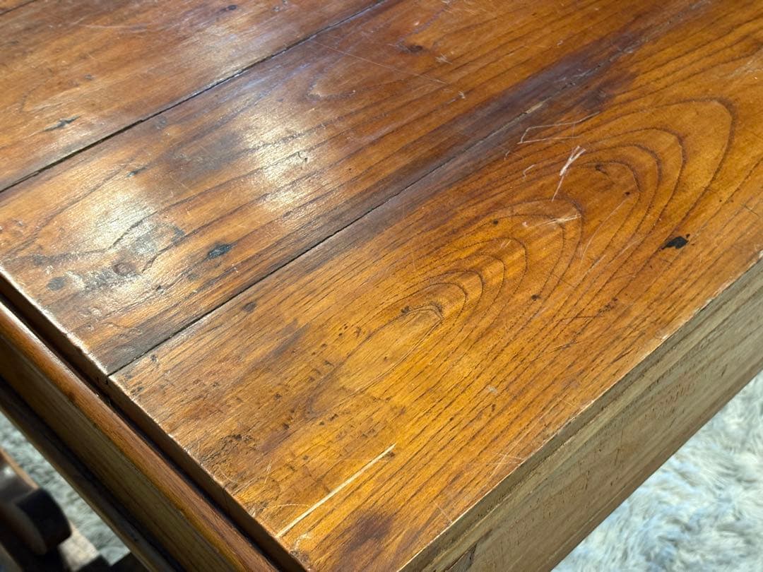 英国　アンティーク　ウッドデスク　スリランカ　ライティングデスク　ブラウン　ns