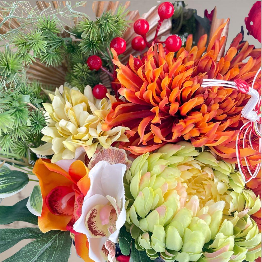 ⑥ 【特大70cm】門松 LL 豪華松竹梅アレンジメント／店舗・商業施 新年飾り