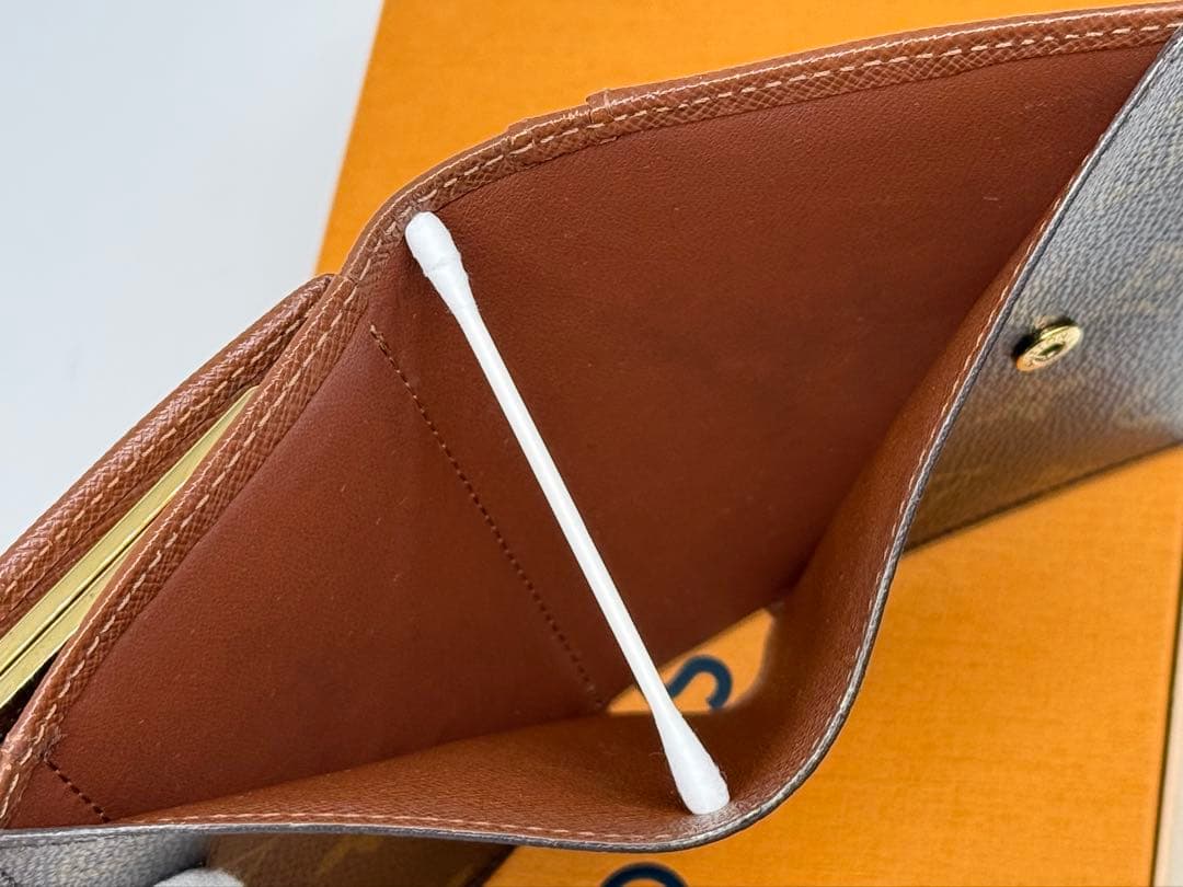 美品！ルイヴィトン　ポルトモネ・ビエ　ヴィエノワ　がま口付き二つ折り財布