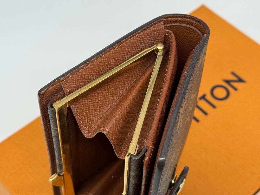 美品！ルイヴィトン　ポルトモネ・ビエ　ヴィエノワ　がま口付き二つ折り財布