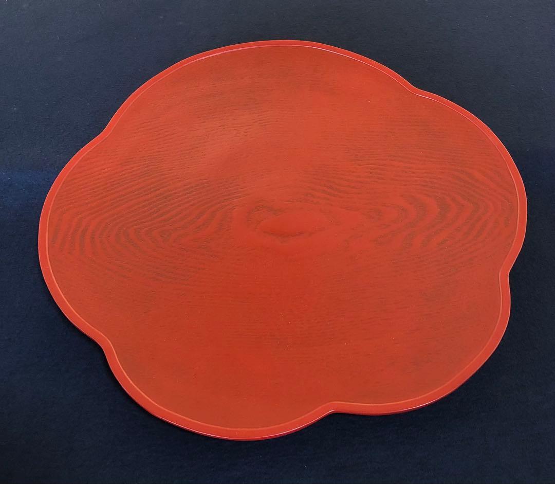 《レ》茶道具 尚古 光琳 梅形盆 塗師 好雲斎 共箱 251127お1