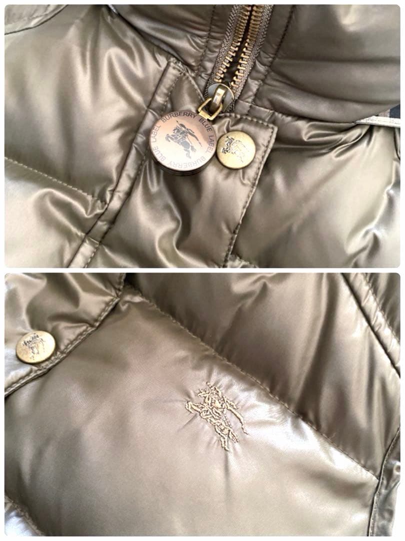 74.【美品】バーバリー★ブルーレーベル ダウンベスト 三陽商会 38