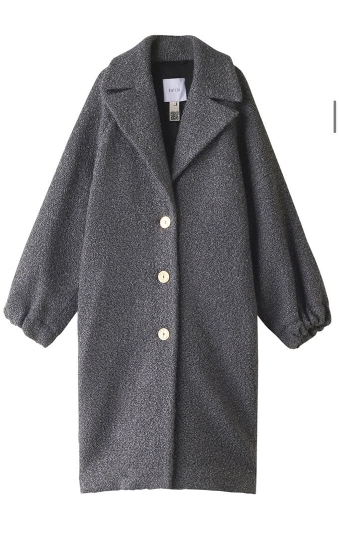 PATOU パトゥ　ブークレコクーン　ロングコート　34