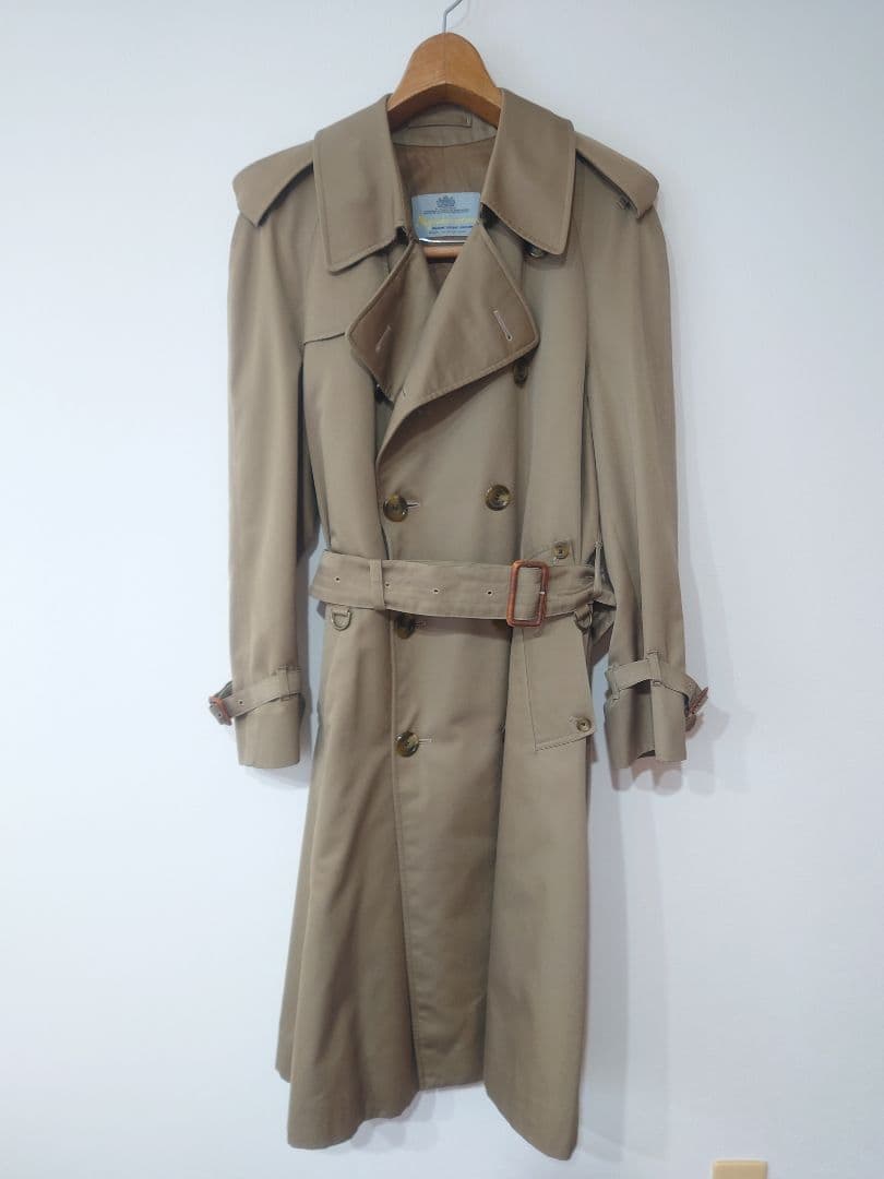 【定番名品】Aquascutum アクアスキュータム トレンチ ベージュ 80s