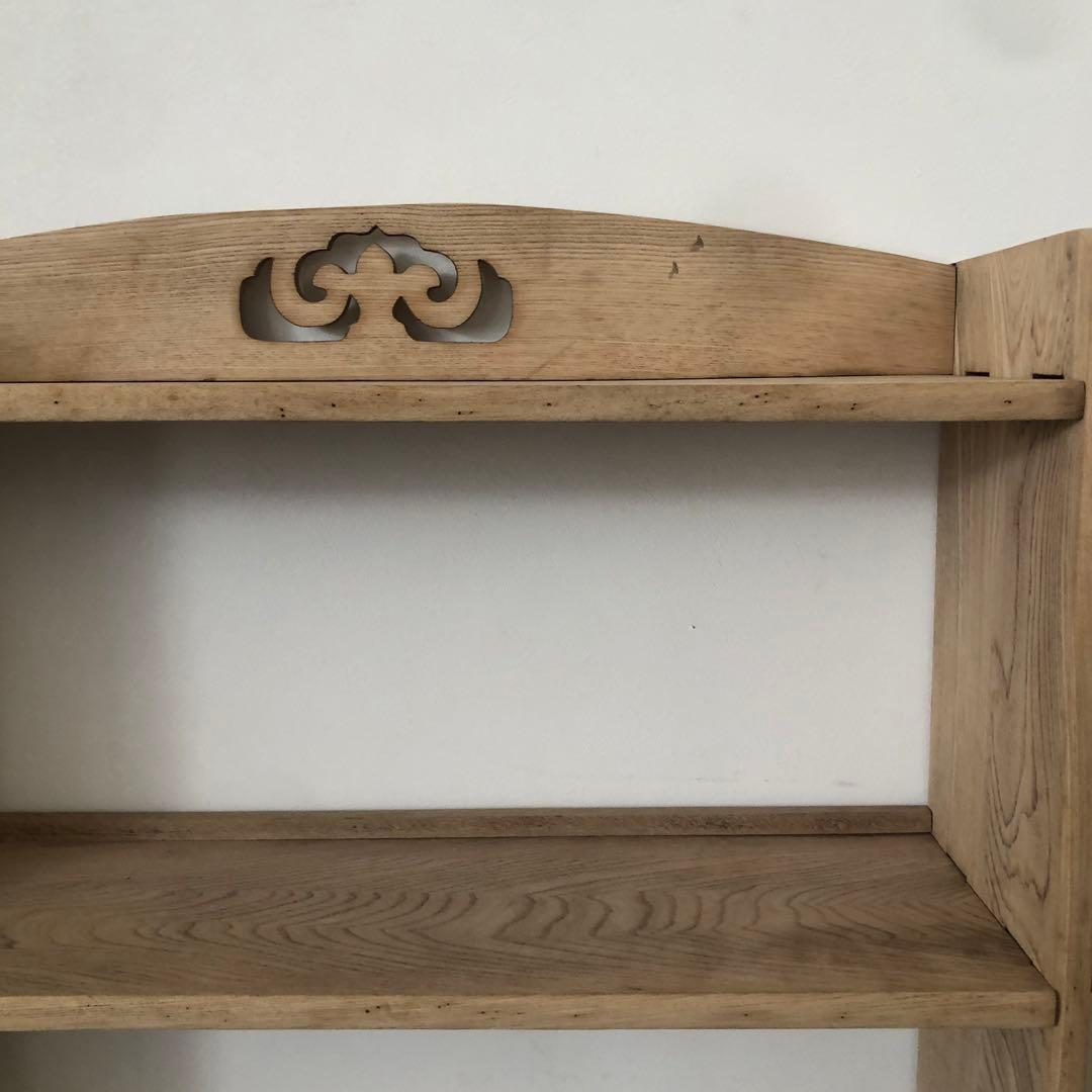 レトロ　アンティーク　古道具　古家具　剥離家具　ストリップド　本棚　食器棚