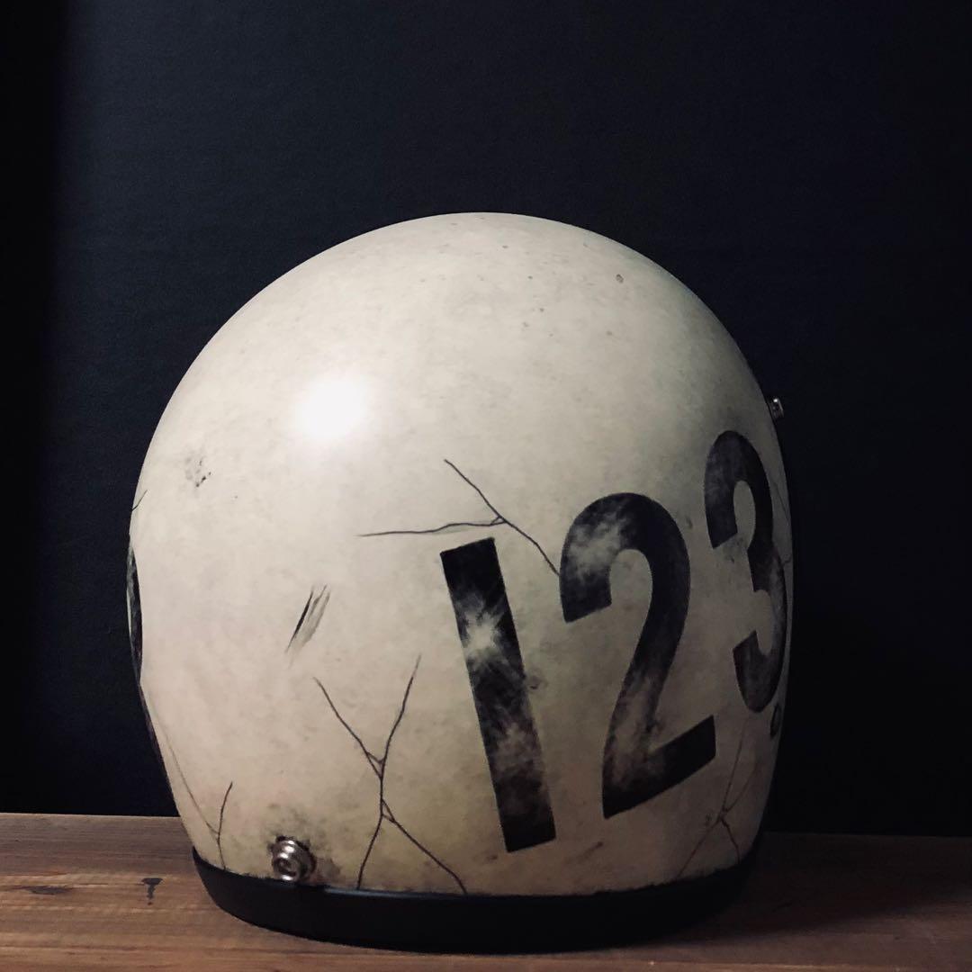 新品　500TX 小帽体　ジェットヘルメット　エイジング加工　カスタムペイント