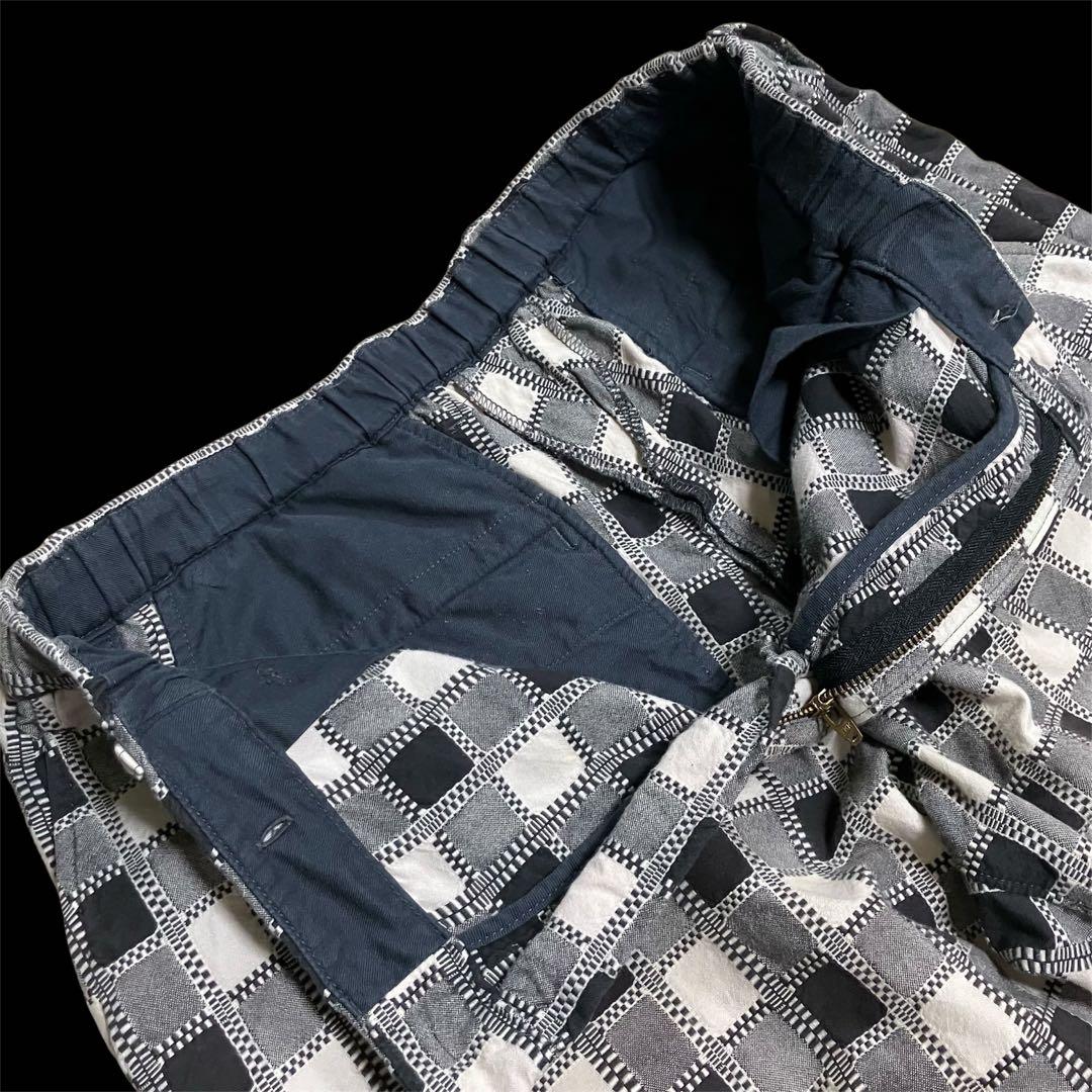 KUON×DAN別注 吉野格子パンツ チェックパンツ クオン ダン ハズム M