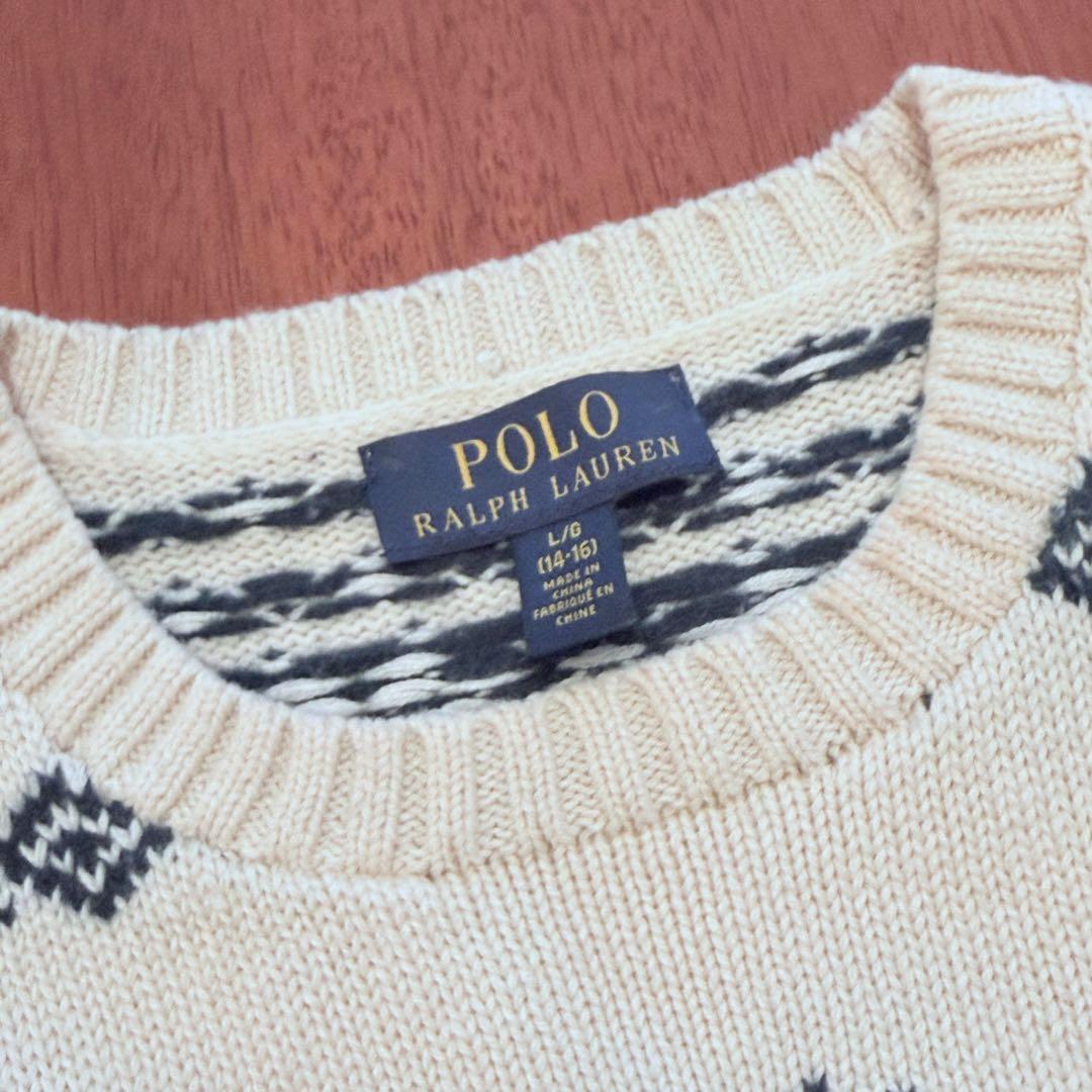 Polo Ralph Lauren POLOベア刺繍ニットセーター L
