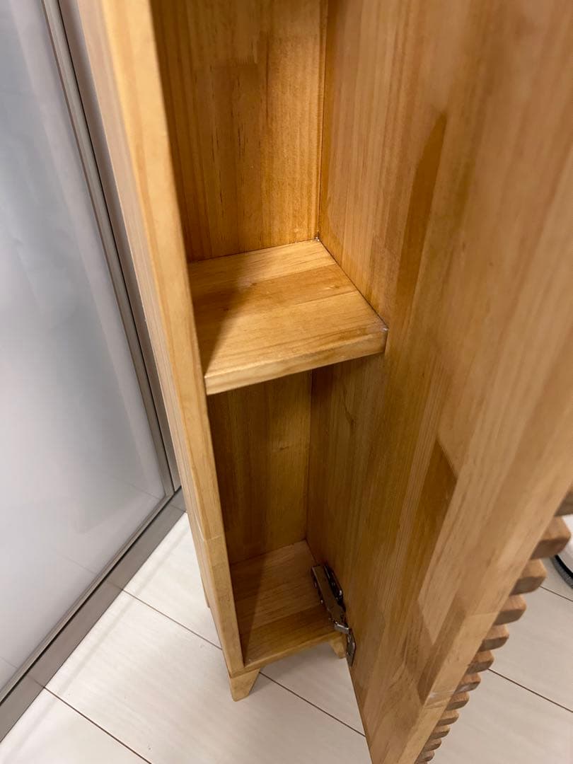 最終値下げ　隙間収納　トイレ収納　木製チェスト