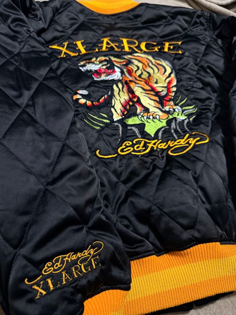 ２面用 Ed Hardy XLARGE 別珍 日本限定 スカジャン unisex
