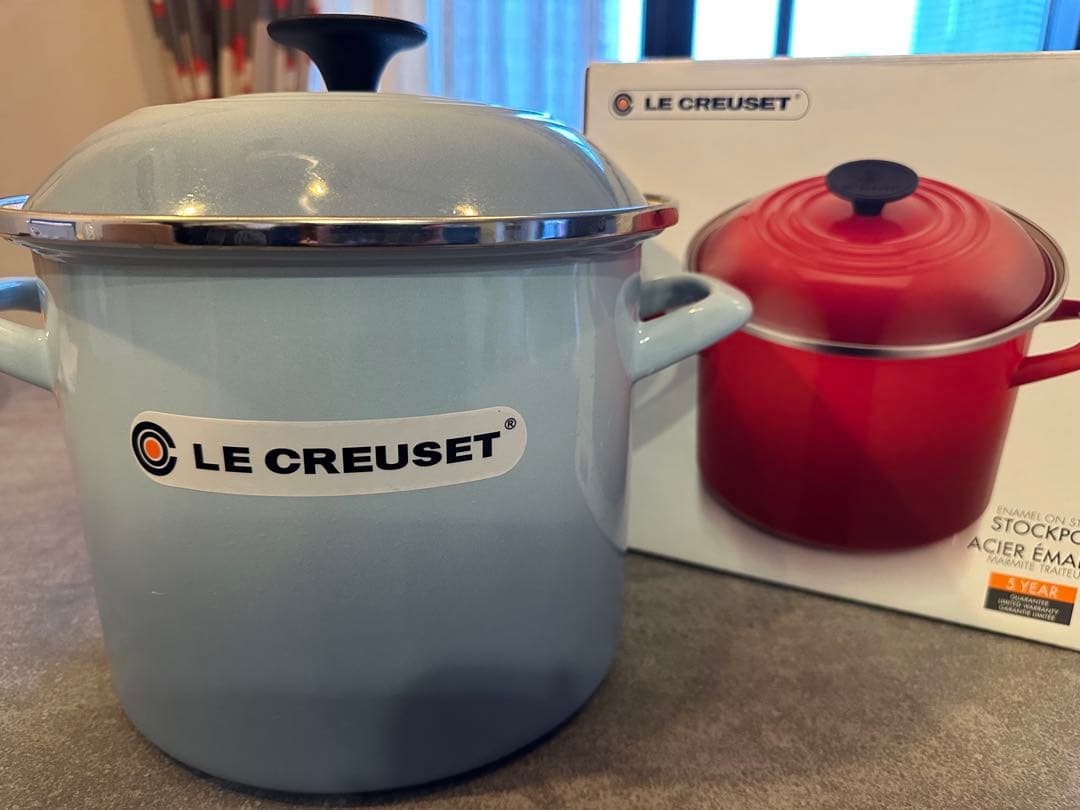 LE CREUSET 両手鍋 ライトブルー