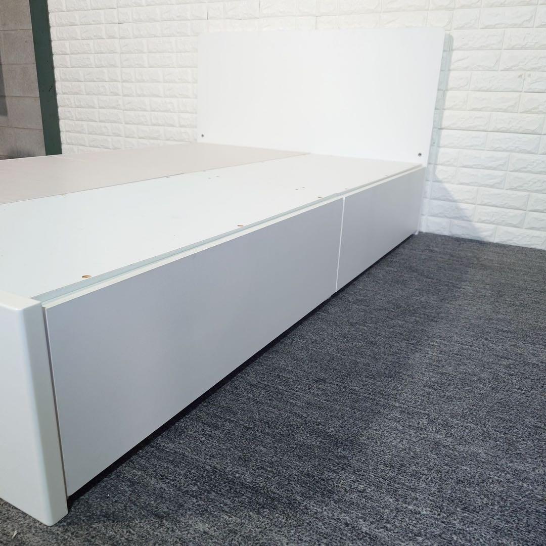 ニトリ ベッドフレーム セミダブル 収納付き シンプル 家具 寝具 K054