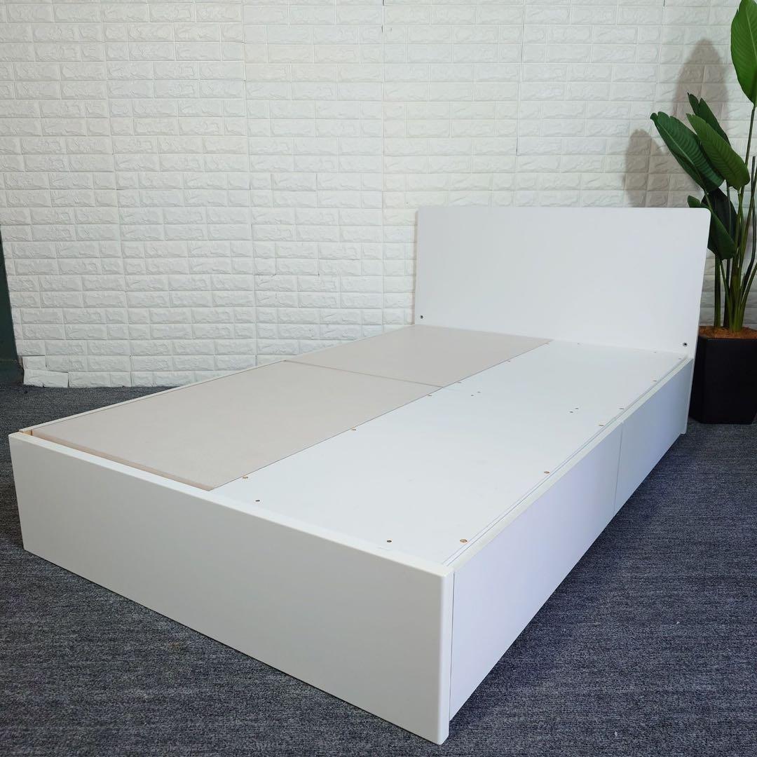 ニトリ ベッドフレーム セミダブル 収納付き シンプル 家具 寝具 K054