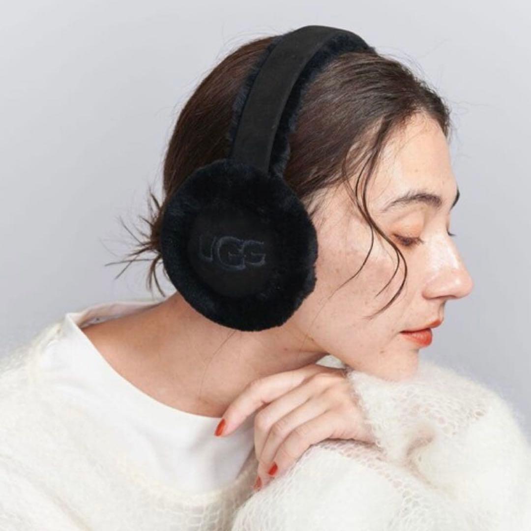 【美品】UGG シアリングイヤーマフ ブラック
