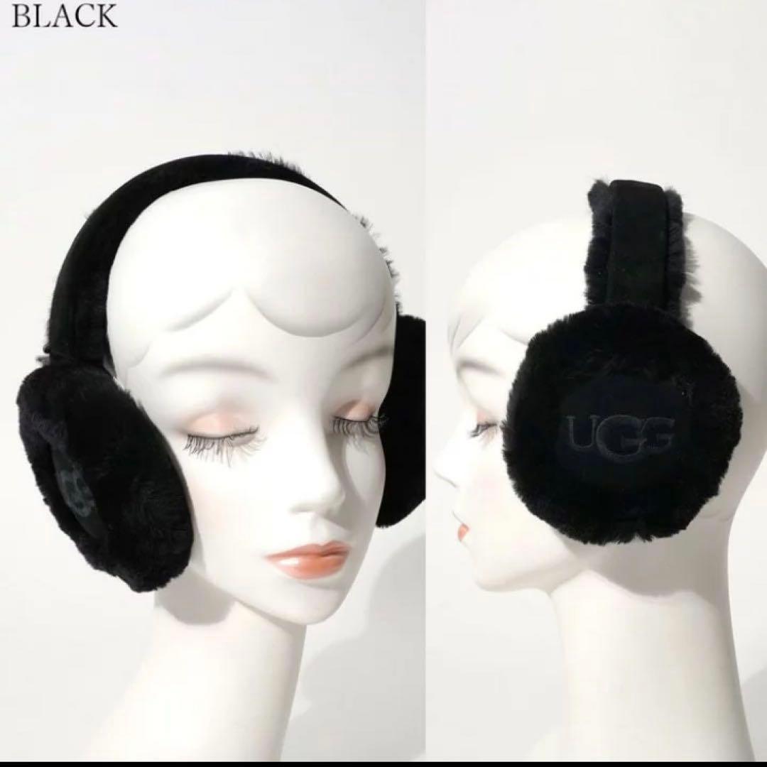 【美品】UGG シアリングイヤーマフ ブラック