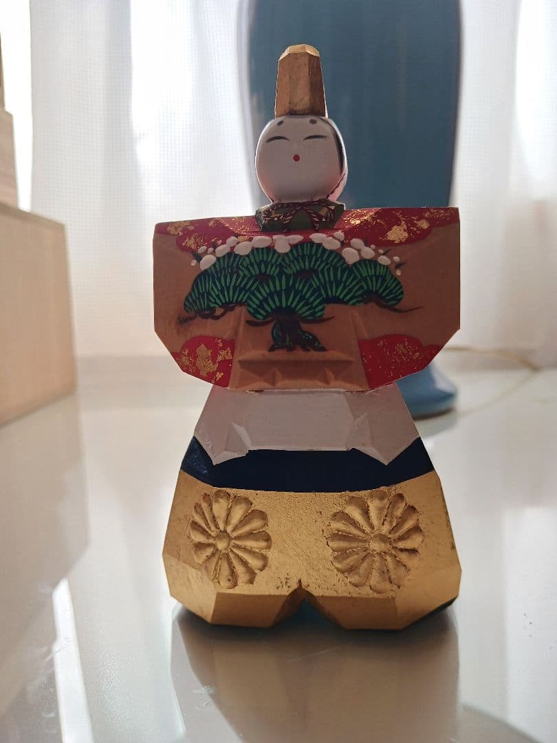 美品。奈良一刀彫　立雛　雛人形かぎろい 髙橋勇二作