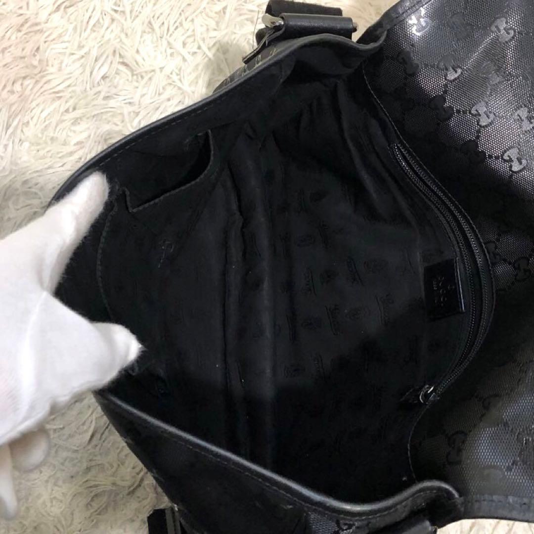 極美品✨グッチ GUCCI メッセンジャーバッグ ショルダーバッグ　ブラック