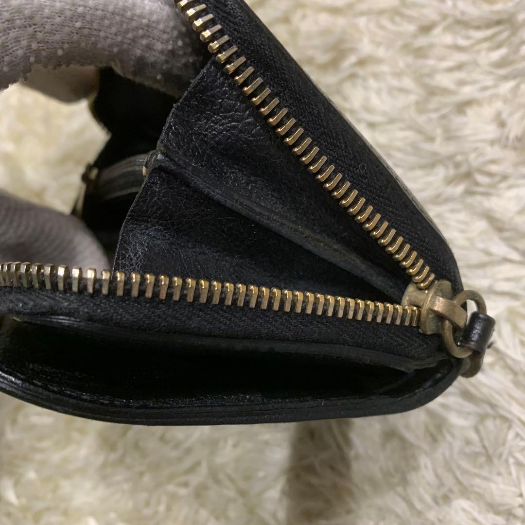 イルビゾンテ 二つ折り財布 手帳型 レザー ブラック ユニセックス