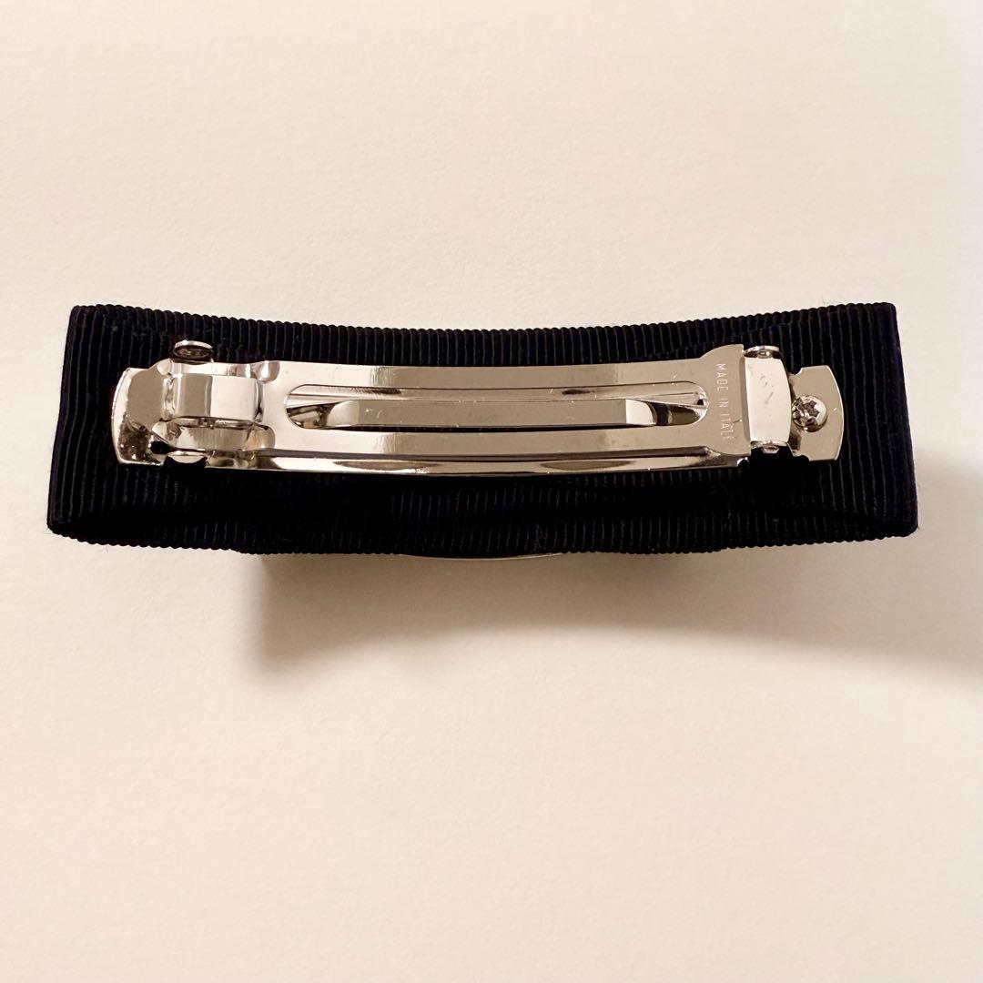 最終値下【美品】サルヴァトーレフェラガモ ヴァラ ビジューバレッタ 黒×シルバー