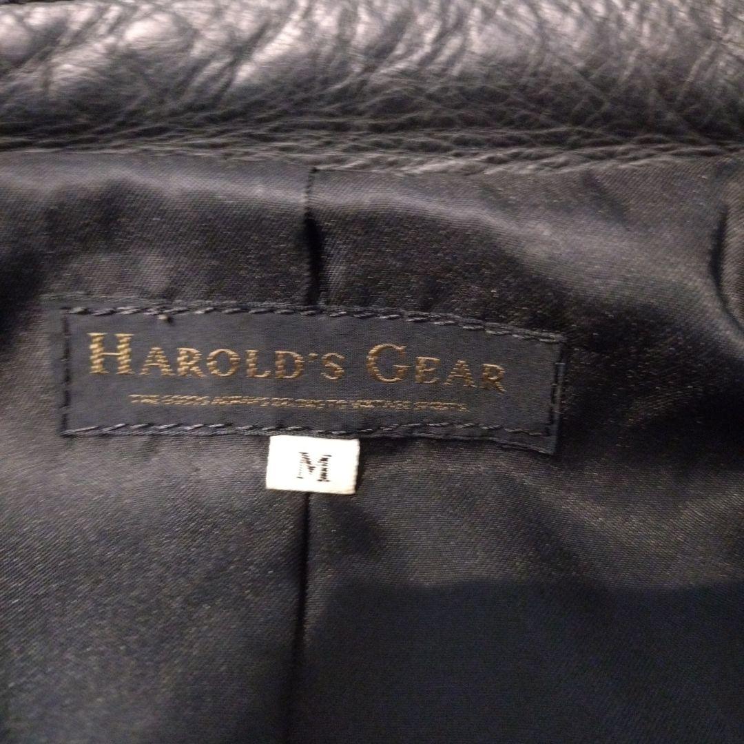 【日本製】ハロルズギア　レザーカーコート　シングル　牛革　肉厚　一点物