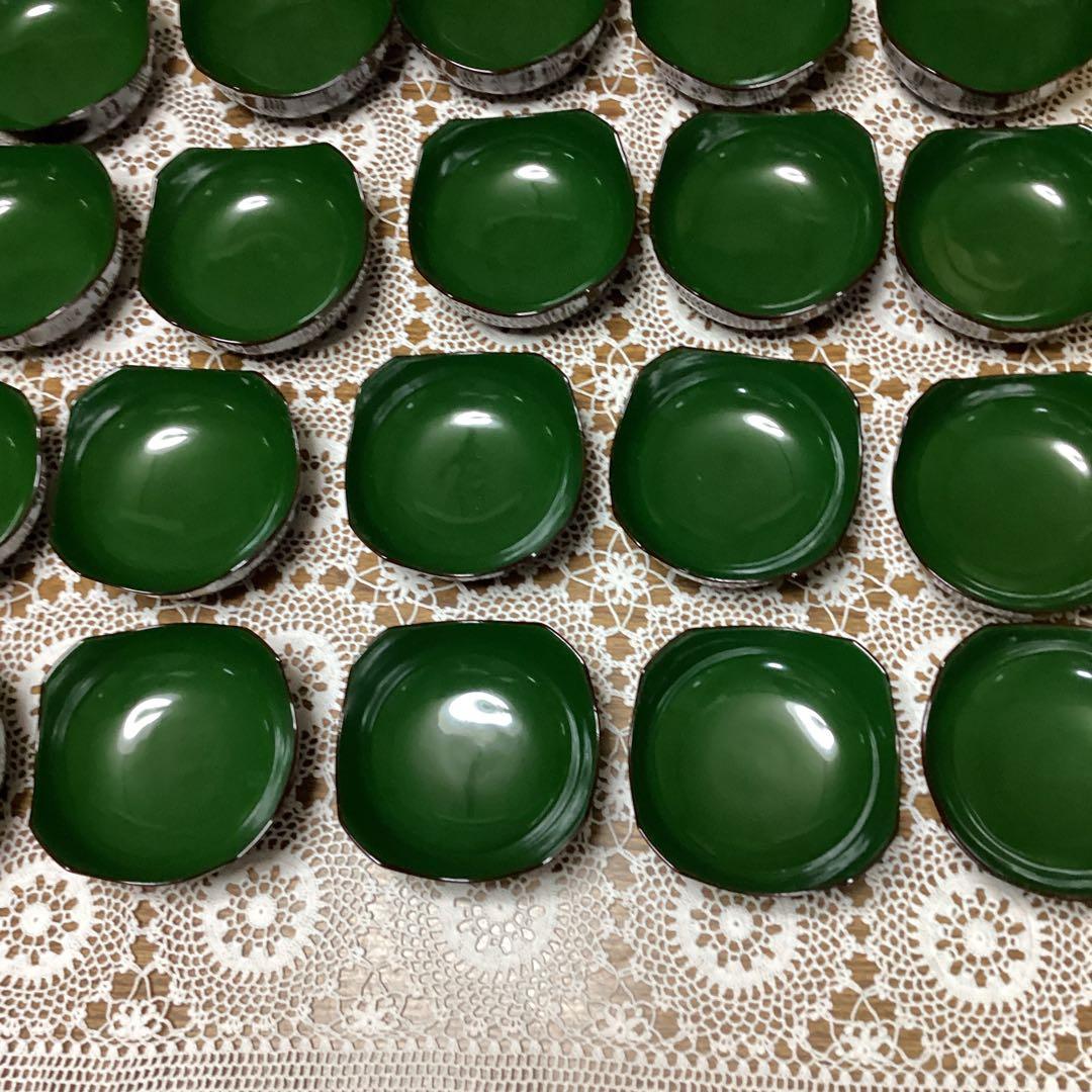 k24 輪島塗　小鉢20入　　緑色と茶色の漆器