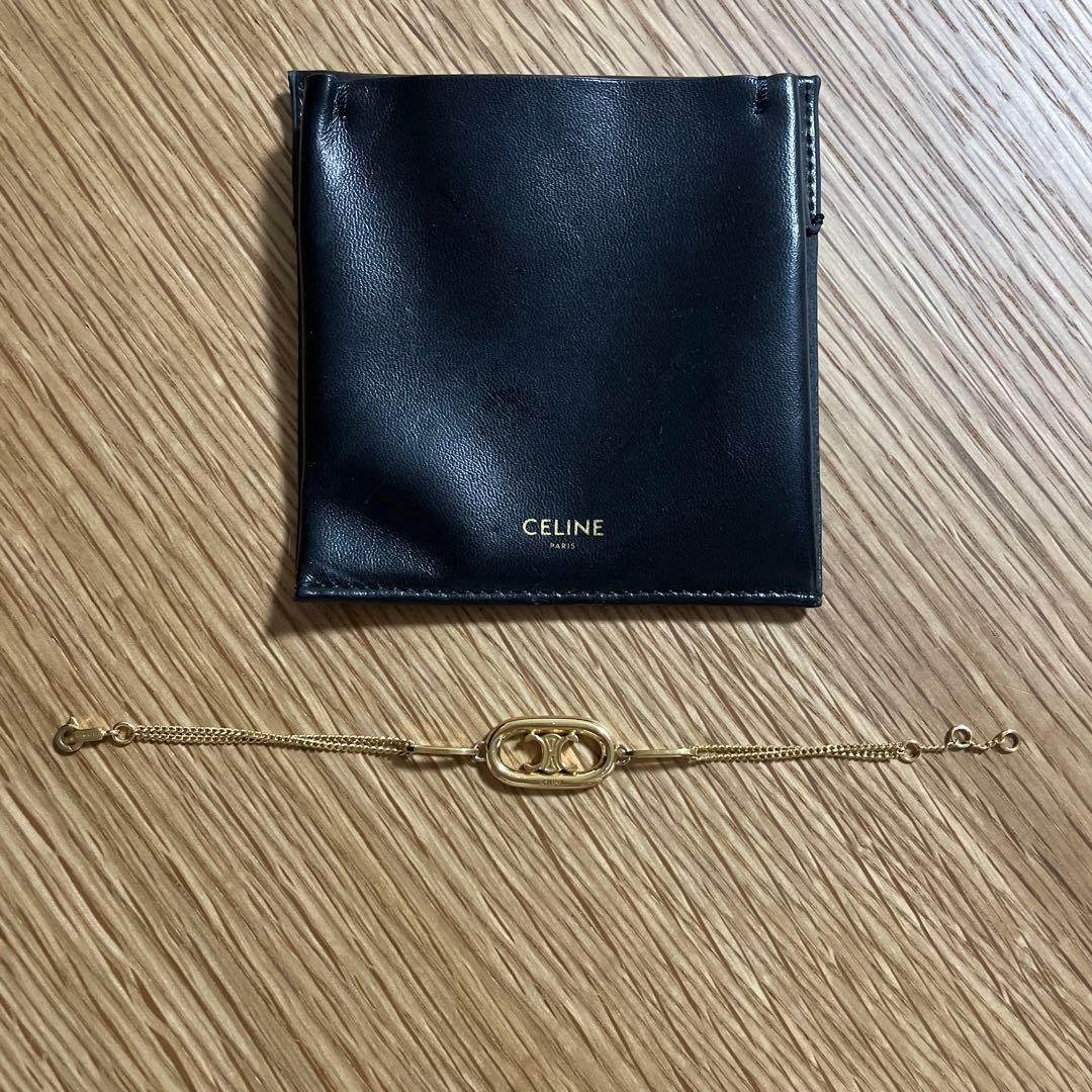 CELINE ゴールドブレスレット ポーチ付き