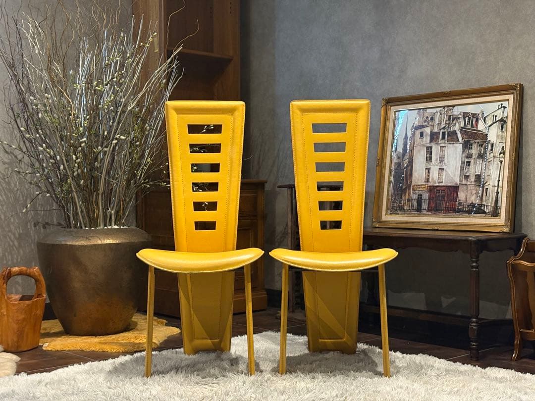 廃盤 IDC 大塚家具 ハイバックチェア モダン ミッドセンチュリー 北欧　nZ