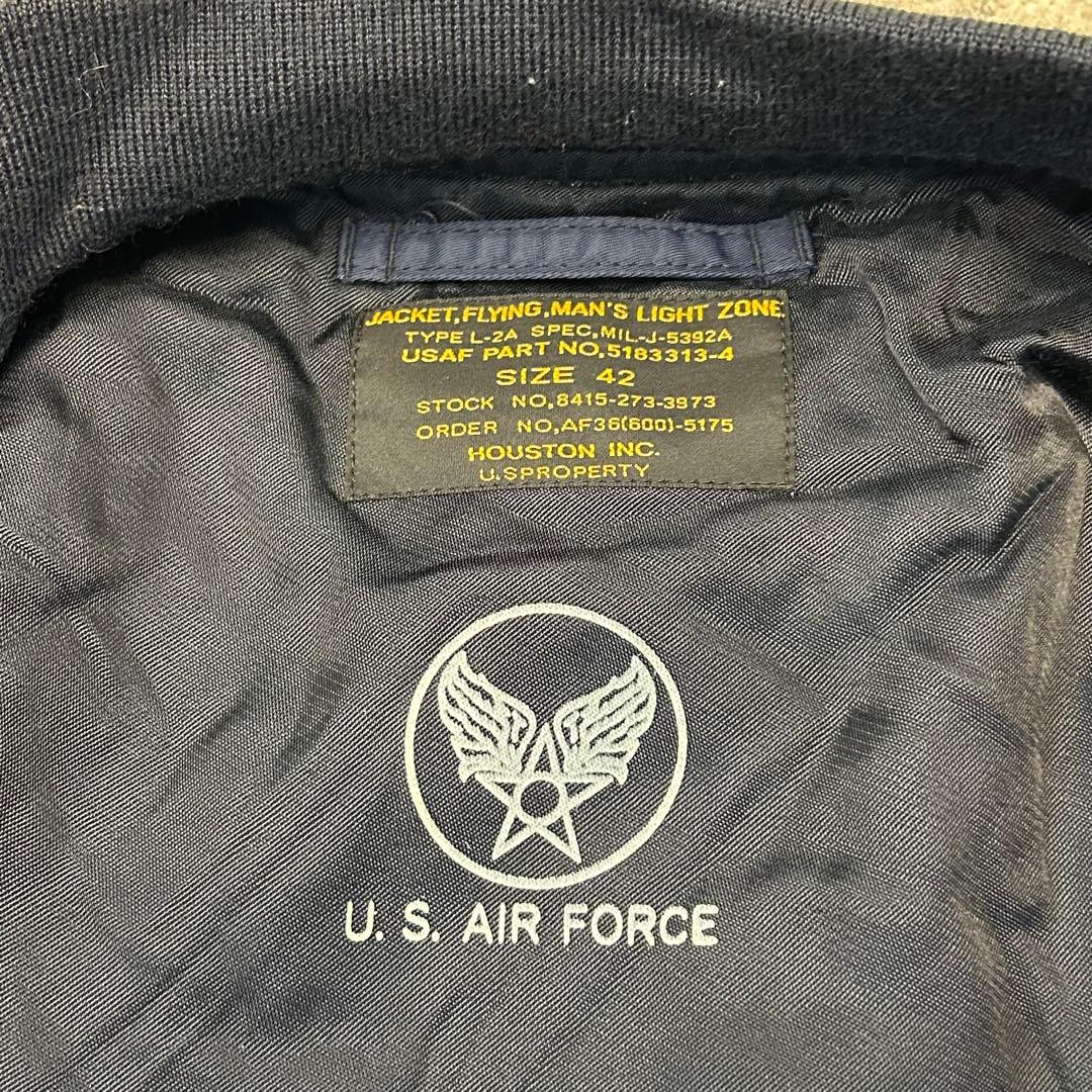 ゆうHOUSTON L-2Aヒューストン フライトジャケット　ネイビー